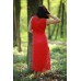 Embroidered dress "Double Red"